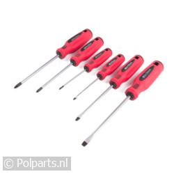 Schroevendraaier Plat/kruis + wandhouder