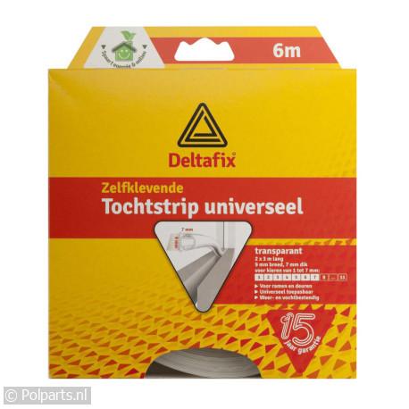 Tochtstrip Universeel Transparant 9mm - Deltafix - 55502212 - 8711517001252 - 55502212001 - 125 - 5.55.02.21-2