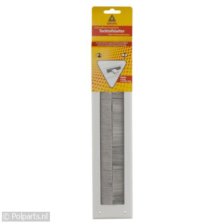 Brievenbus met Borstel, Grijs - Deltafix - 55502220 - 8711517001924 - 55502220001 - 192 - 5.55.02.22-0