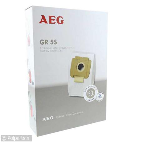 Stofzuigerzak GR5S met 2x microfilter - AEG/Electrolux/Zanussi - 60102240 - 3023372034487 - 60102240001 - GR5S 9002565407 - 9002565407 - 6.01.02.24-0