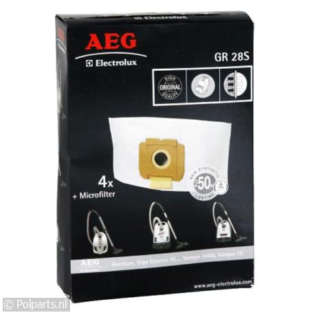 Stofzuigerzak GR28 incl microfilter - AEG/Electrolux/Zanussi - 60102690 - 4014891023419 - 60102690001 - GR28S 9002565423 - 3023372034500 - 9002565423 - 6.01.02.69-0