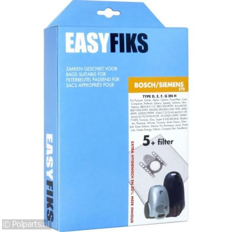 Stofzuigerzak Type D / E / F / G / H S706 - Easyfiks - 461407 - 60502207 - 5021879211149 - 60502207001 - 5021879211156 - 5021879215383 - 6.05.02.20-7