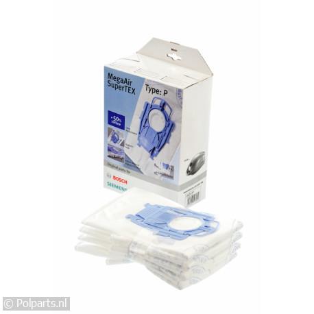 Stofzuigerzak Type P - Bosch/Siemens - 60502490 - 4242003347102 - 60502490001 - 00468264 - 4242002518169 - 6.05.02.49-0 - 468264