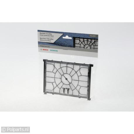 Motorfilter in houder - Bosch/Siemens - 60506710 - 8713411147272 - 60506710001 - 00579421 - 4242003663523 - 00577227 - 6.05.06.71-0 - 579421