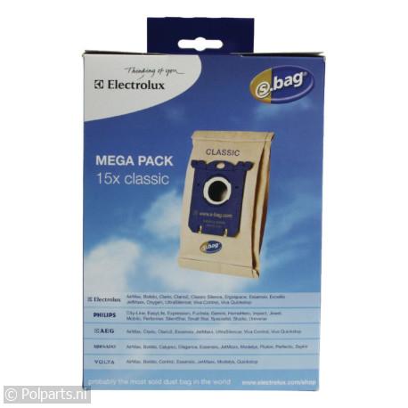 Stofzuigerzak S-Bag Classic -megapack- E200M - AEG/Electrolux/Zanussi - 60702080 - 3023372029865 - 60702080001 - E200M 9001967695 - 6.07.02.08-0 - 9001688002 - 7319599031542