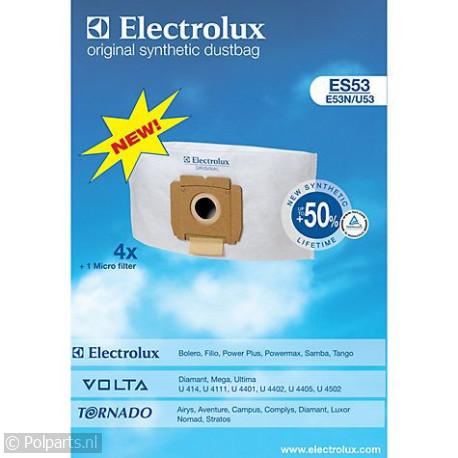 Stofzuigerzak ES53 E53N/U53 - AEG/Electrolux/Zanussi - 60702510 - 3023372023788 - 60702510001 - ES53 9001968420 - 3023372030267 - 9001968420 - 6.07.02.51-0