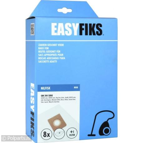 Stofzuigerzak Nilfisk GM200-serie - Easyfiks - 62902306 - 8713411004070 - 62902306001 - 81846000 - 8713411004087 - 6.29.02.30-6