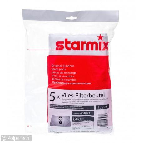 Stofzuigerzak AS / AG systemen 20 liter - Starmix - 65602010 - 4011240411712 - 65602010001 - 434827 - 4011240434827 - 6.56.02.01-0