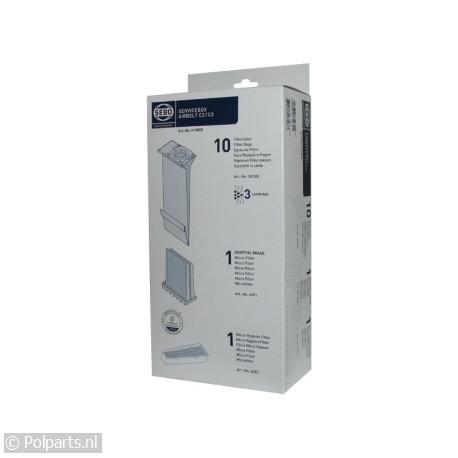 Stofzuigerzak service box C2/C3 serie - Sebo - 66802020 - 4012615619801 - 66802020001 - 6198ER - 6.68.02.02-0