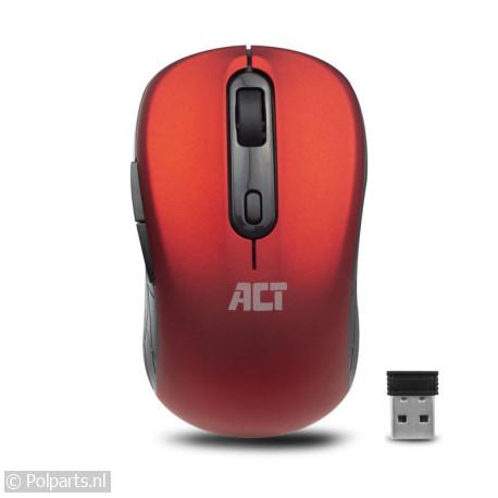 Draadloze Muis 1600 DPI Rood - ACT - 74625294 - 8716065490732 - 74625294001 - AC5135 - 7.46.25.29-4