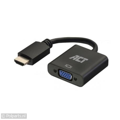HDMI naar VGA Converter met audio - ACT - 74625494 - 8716065491289 - 74625494001 - AC7535 - 7.46.25.49-4
