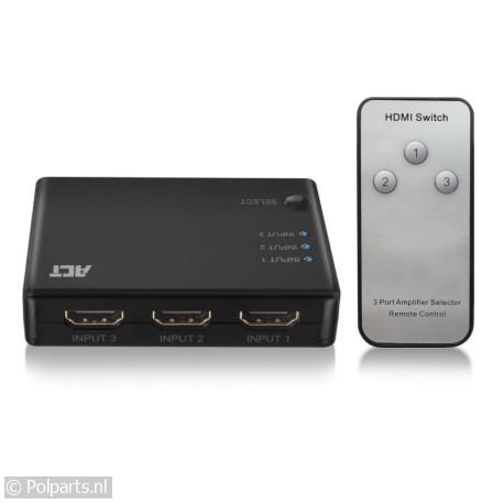 4K HDMI Switch 3x1 - ACT - 74625834 - 8716065491340 - 74625834001 - AC7845 - 7.46.25.83-4