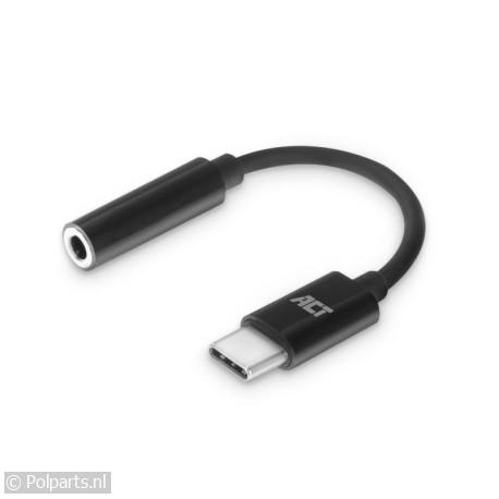 USB-C naar 3.5mm Jack Audio Adapter - ACT - 74625974 - 8716065491227 - 74625974001 - AC7380 - 7.46.25.97-4