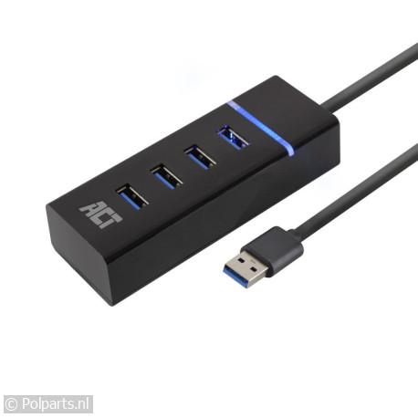 4 Poorts USB 3.0 Hub - ACT - 74626004 - 8716065490985 - 74626004001 - AC6300 - 7.46.26.00-4