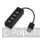 Mini 4-poorts USB 2.0 Hub - ACT - 74626064 - 8716065488166 - 74626064001 - AC6205 - 7.46.26.06-4