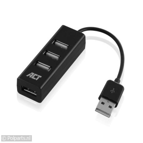 Mini 4-poorts USB 2.0 Hub - ACT - 74626064 - 8716065488166 - 74626064001 - AC6205 - 7.46.26.06-4