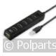 7 Poorts USB Hub - ACT - 74626134 - 8716065490978 - 74626134001 - AC6215 - 7.46.26.13-4