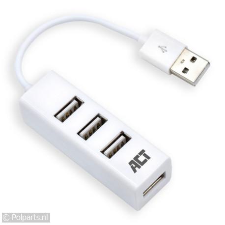 Mini 4-Poorts USB 2.0 Hub - ACT - 74627344 - 8716065490954 - 74627344001 - AC6200 - 7.46.27.34-4