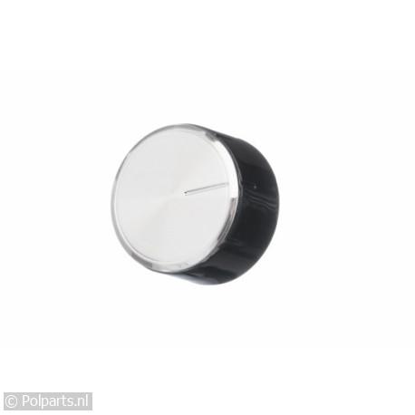 Gasknop RVS/zwart 00616100 - Bosch/Siemens - 90553180 - 8713411162282 - 90553180001 - 00616100 - 9.05.53.18-0 - 616100