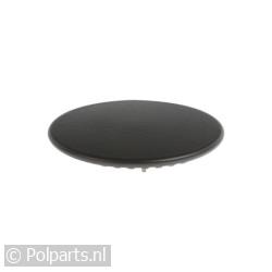 Branderdeksel zwart mat 90mm