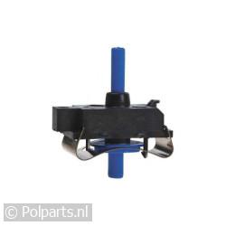 Koppeling tussen knop en cardanas